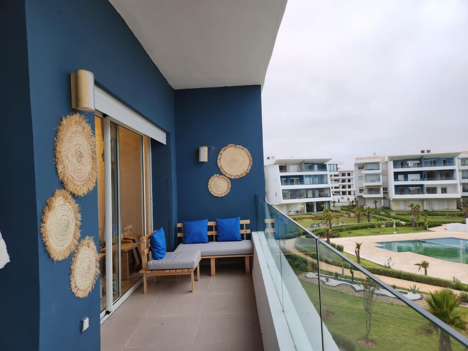 Sidi Rahal Blue View, Beachfront Wide Seaview With Pool Екстер'єр фото